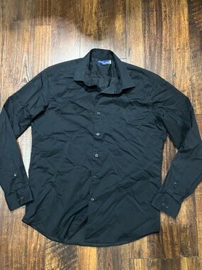 Apt. 9 Men's Black Button-Up Dress Shirt